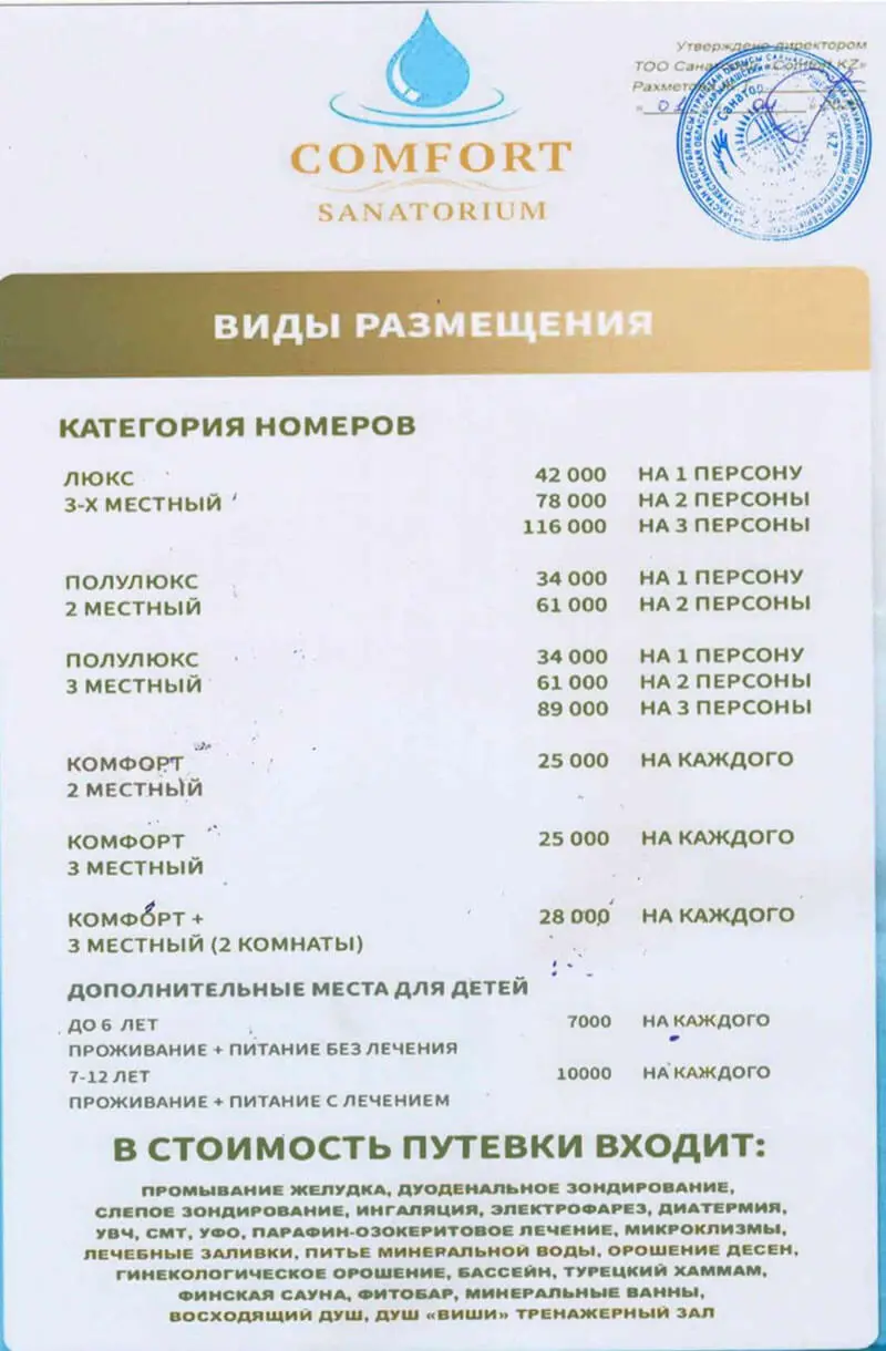 Санаторий Комфорт Сарыагаш